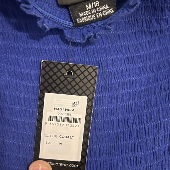 Cobalt blue Maxi off the shoulder City Chic Dress - Picture 6 of 7